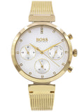 Hugo Boss Flawless White Dial Gold Mesh Bracelet Watch for Women - 1502552 Authentic Buy Shop Now