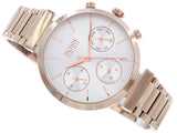 Hugo Boss Flawless Quartz White Dial Gold Steel Strap Watch for Women -1502531 Authentic Buy Shop Now