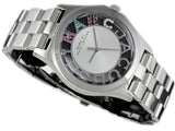Marc Jacobs Henry Skeleton Silver Dial Silver Steel Strap Watch for Women - MBM3262 Authentic Buy Shop Now