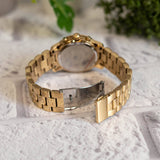 Michael Kors Runway Chronograph Gold Dial Gold Steel Strap Watch For Women - MK7323 Authentic Buy Shop Now