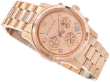 Michael Kors Runway Chronograph Rose Gold Dial Rose Gold Steel Strap Watch For Women - MK7324 Authentic Buy Shop Now