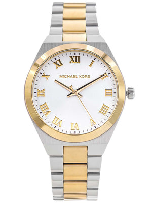 Michael Kors Lennox Three-Hand White Dial Two Tone Steel Strap Watch for Women - MK7464 Authentic Buy Shop Now