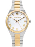 Michael Kors Lennox Three-Hand White Dial Two Tone Steel Strap Watch for Women - MK7464 Authentic Buy Shop Now