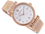 Versace Meander White Dial Rose Gold Mesh Bracelet Watch for Women - VELW00620 Authentic Buy Shop Now