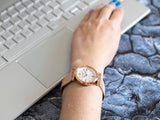 Versace Meander White Dial Rose Gold Mesh Bracelet Watch for Women - VELW00620 Authentic Buy Shop Now