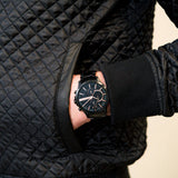 Armani Exchange Chronograph Black Dial Black Steel Strap Watch For Men - AX2429 Authentic Buy Shop Now