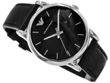 Emporio Armani Classic Quartz Black Dial Black Leather Strap Watch For Men - AR1692 Authentic Buy Shop Now