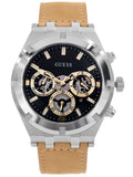 Guess Continental Multifunction Black Dial Brown Leather Strap Watch for Men - GW0262G1 Authentic Buy Shop Now