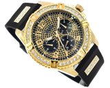 Guess Frontier Crystals Black Dial Black Silicone Strap Watch For Men - W1132G1 Authentic Buy Shop Now