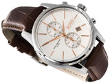 Hugo Boss Jet White Dial Brown Leather Strap Watch for Men - 1513280 Authentic Buy Shop Now