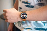 Hugo Boss Santiago Blue Dial Brown Leather Strap Watch for Men - 1513860 Authentic Buy Shop Now