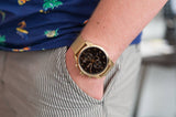 Hugo Boss Skymaster Black Dial Gold Mesh Bracelet Watch for Men - 1513838 Authentic Buy Shop Now