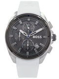 Hugo Boss Volane Grey Dial White SIlicone Strap Watch for Men - 1513948 Authentic Buy Shop Now