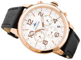Tommy Hilfiger Jake Multifunction White Dial Black Leather Strap Watch for Men - 1791236 Authentic Buy Shop Now
