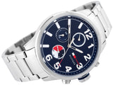 Tommy Hilfiger Jackson Chronograph Blue Dial Silver Steel Strap Watch for Men - 1791242 Authentic Buy Shop Now