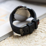 Tommy Hilfiger Justin Black Dial Black Rubber Strap Watch For Men - 1792056 Authentic Buy Shop Now