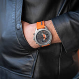 Tommy Hilfiger Clark Chronograph Grey Dial Orange Rubber Strap Watch For Men - 1792084 Authentic Buy Shop Now