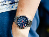 Tommy Hilfiger Mason Quartz Blue Dial Silver Steel Strap Watch for Men - 1791788 Authentic Buy Shop Now