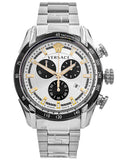 Versace V-Ray Chronograph Quartz Silver Dial Silver Steel Strap Watch For Men - VE2I00321 Authentic Buy Shop Now