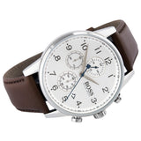 Hugo Boss Navigator White Dial Brown Leather Strap Watch for Men - 1513495 Authentic Buy Shop Now