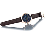 Tommy Hilfiger Kane Chronograph Blue Dial Brown Leather Strap Watch for Men - 1791399 Authentic Buy Shop Now