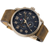Tommy Hilfiger Briggs Chronograph Black Dial Brown Leather Strap Watch for Men - 1791425 Authentic Buy Shop Now
