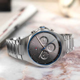 Tommy Hilfiger Justin Chronograph Gray Dial Silver Steel Strap Watch For Men - 1792054 Authentic Buy Shop Now