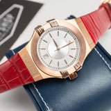 Maserati Potenza Silver Dial Red Leather Strap Watch For Women - R8851108501 Authentic Buy Shop Now