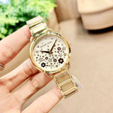 Michael Kors Portia Quartz White Dial Gold Steel Strap Watch for Women - MK3840 Authentic Buy Shop Now