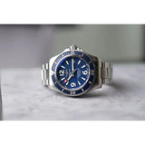Breitling Superocean Automatic 42mm Blue Dial Silver Steel Strap Watch for Men - A17366D81C1A1 Authentic Buy Shop Now