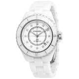 Chanel J12 Diamonds Quartz Ceramic White Dial White Steel Strap Watch for Women - J12 H2422 Authentic Buy Shop Now