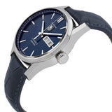 Tag Heuer Carrera Calibre 5 Automatic Blue Dial Blue Leather Strap Watch for Men - WAR201E.FC6292 Authentic Buy Shop Now