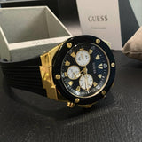 Guess Poseidon Chronograph Black Dial Black Rubber Strap Watch for Men - GW0057G1 Authentic Buy Shop Now
