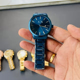 Armani Exchange Cayde Analog Blue Dial Blue Steel Strap Watch For Men - AX2702 Authentic Buy Shop Now
