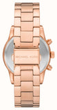 Michael Kors Ritz Chronograph Rose Gold Dial Rose Gold Steel Strap Watch For Women - MK7302 Authentic Buy Shop Now