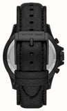 Michael Kors Everest Chronograph Black Dial Black Leather Strap Watch For Men - MK9053 Authentic Buy Shop Now
