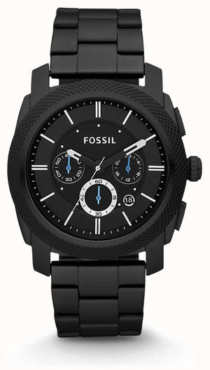 Fossil Machine Chronograph Black Dial Black Steel Strap Watch for Men - FS4552 Authentic Buy Shop Now
