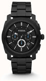 Fossil Machine Chronograph Black Dial Black Steel Strap Watch for Men - FS4552 Authentic Buy Shop Now