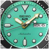 Seiko 5 Sports SKX Midi Automatic Teal Dial Silver Steel Strap Watch For Men - SRPK33K1 Authentic Buy Shop Now