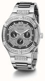 Guess Duke Glitz Black Dial Silver Steel Strap Watch For Men - GW0576G1 Authentic Buy Shop Now