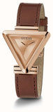 Guess Fame Quartz Rose Gold Dial Brown Leather Strap Watch For Women - GW0548L2 Authentic Buy Shop Now