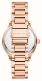 Michael Kors Sage Three-Hand Mother of Pearl White Dial Rose Gold Steel Strap Watch for Women - MK4806 Authentic Buy Shop Now