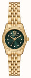 Michael Kors Lexington Pave Three-Hand Green Dial Gold Steel Strap Watch for Women - MK4842 Authentic Buy Shop Now