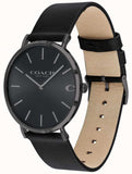Coach Charles Black Dial Black Leather Strap Watch for Men - 14602434 Authentic Buy Shop Now