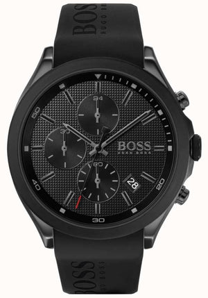 Hugo Boss Velocity Black Dial Black Rubber Strap Watch for Men - 1513720 Authentic Buy Shop Now
