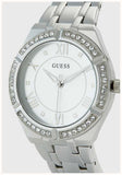 Guess Cosmo Diamonds Silver Dial Silver Steel Strap Watch For Women - GW0033L1 Authentic Buy Shop Now