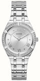 Guess Cosmo Diamonds Silver Dial Silver Steel Strap Watch For Women - GW0033L1 Authentic Buy Shop Now