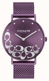 Coach Perry Purple Dial Purple Mesh Bracelet Watch for Women - 14503823 Authentic Buy Shop Now