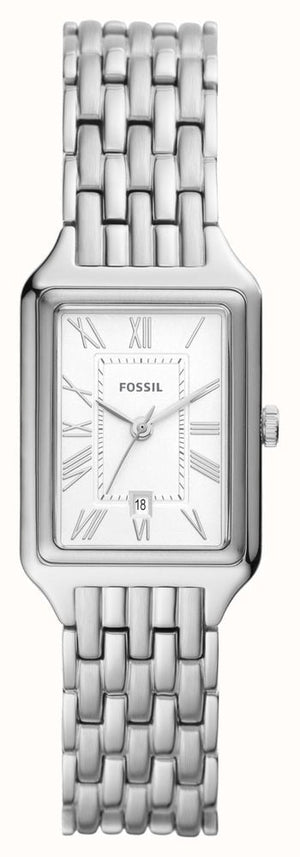 Fossil Raquel Three Hand Date White Dial Silver Steel Strap Watch for Women - ES5221 Authentic Buy Shop Now