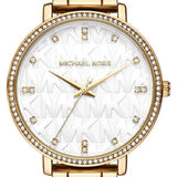 Michael Kors Pyper Three Hand White Dial Gold Steel Strap Watch For Women - MK4666 Authentic Buy Shop Now